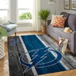 Tampa Bay Lightning Nhl Team Logo Area Rugs Wooden Style Living Room Carpet Sports Rug Regtangle Carpet Floor Decor Home Decor 0