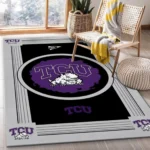 Tcu Horned Frogs Ncaa Team Logo Nice Gift Home Decor Rectangle Area Ru 0