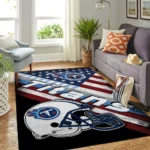 Tennessee Titans Nfl Area Rugs Team Logo American Flag Style Living Room Carpet Sports Rug Regtangle Carpet Floor Decor Home Decor 0