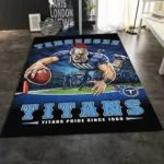 Tennessee Titans Rug End Zone Nfl Football Collage Area Rug Sport Art Floor Mat Carpet 0