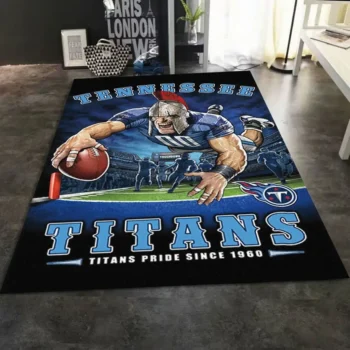 Tennessee Titans Rug End Zone Nfl Football Collage Area Rug Sport Art Floor Mat Carpet 0