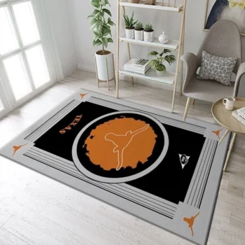Texas Longhorns Ncaa Team Logo Nice Gift Home Decor Rectangle Area Rug 0