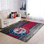 Texas Rangers Mlb Team Logo Area Rugs Wooden Style Living Room Carpet Sports Rug Regtangle Carpet Floor Decor Home Decor 0