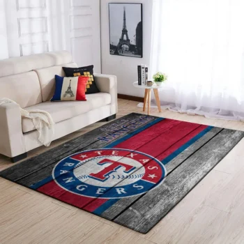 Texas Rangers Mlb Team Logo Area Rugs Wooden Style Living Room Carpet Sports Rug Regtangle Carpet Floor Decor Home Decor 0