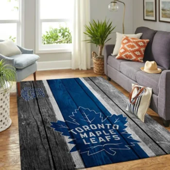 Toronto Maple Leafs Nhl Team Logo Area Rugs Wooden Style Living Room Carpet Sports Rug Regtangle Carpet Floor Decor Home Decor 0
