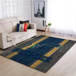 Utah Jazz Nba Team Logo Area Rugs Wooden Style Living Room Carpet Sports Rug Regtangle Carpet Floor Decor Home Decor 0