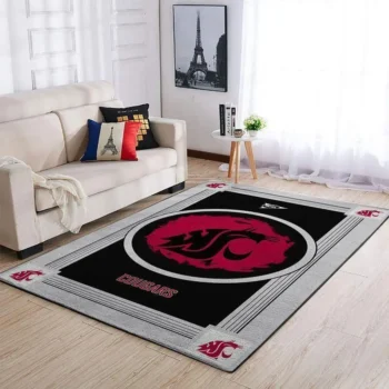 Washington State Cougars Area Rugs Ncaa Football Basketball Living Room Carpet Team Logo Floor Home Decor 200303125 0