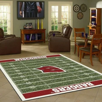 Wisconsin Badgers Home Field Area Rug Football Team Logo Carpet Living Room Rugs Rug Regtangle Carpet Floor Decor Home Decor V17262 0