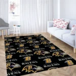 Baltimore Ravens Wood Wallpaper Living Room Modern Carpet Rug 1612843871523 1612843871523
