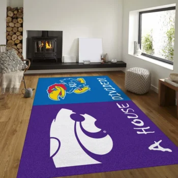 Kansas Vs Kansas State Ncaa Rug Custom Size And Printing 0
