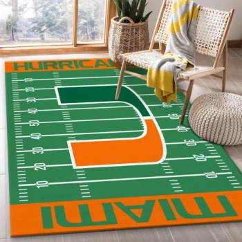 Miami Hurricanes Nfl Rug Custom Size And Printing 0