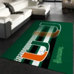 Miami Hurricanes Sport Rug Custom Size And Printing 0
