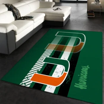 Miami Hurricanes Sport Rug Custom Size And Printing 0