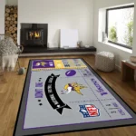 Minnesota Vikings Sport Rug Custom Size And Printing 0
