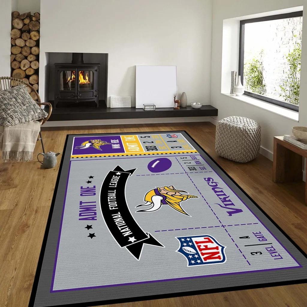 Minnesota Vikings Sport Rug Custom Size And Printing 0 Minnesota Vikings Sport Rug Custom Size And Printing 0