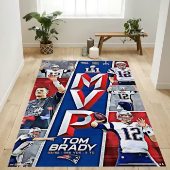 Nfl New England Patriots Mvp Rug Custom Size And Printing 0