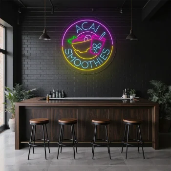 neon sign acai smoothies bowl and drink fast food decor 2
