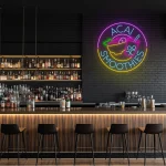 neon sign acai smoothies bowl and drink fast food decor 1