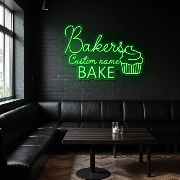 neon sign bakers bake cupcake icon bakery decor 6