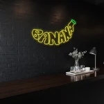 neon sign banana fruit shape bar decor 1