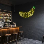 neon sign banana fruit shape bar decor 1