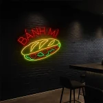 neon sign banh mi vietnamese food sandwich cafe decor 1