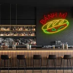 neon sign banh mi vietnamese food sandwich cafe decor 1