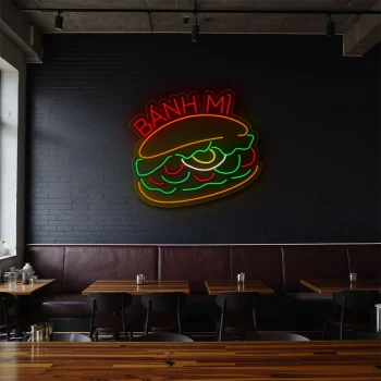 neon sign banh mi vietnamese sandwich restaurant decor 1