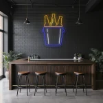 neon sign beer bottle bucket wall decor for bar counter 1
