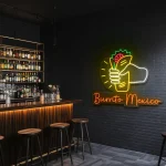neon sign burrito mexico hand holding burrito mexican food decor 1