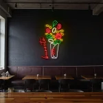 neon sign burrito wrap mexican food restaurant decor 1