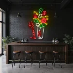 neon sign burrito wrap mexican food restaurant decor 1
