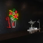 neon sign burrito wrap mexican food restaurant decor 1