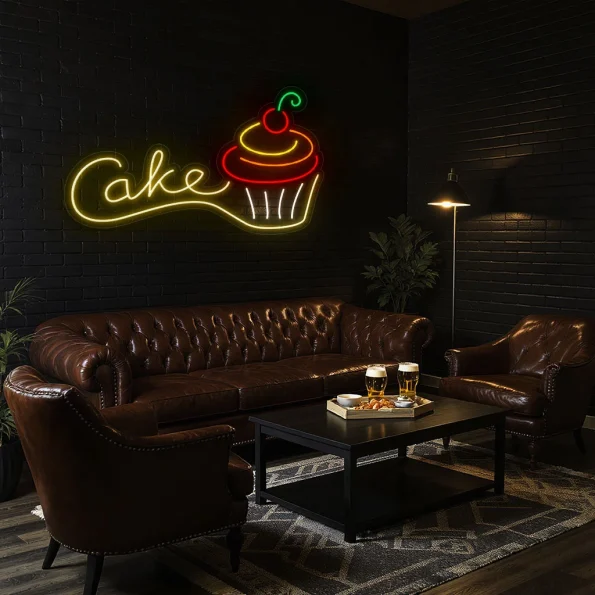 neon sign cake cupcake design bakery decor wall art 4