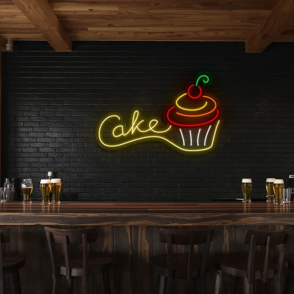 neon sign cake cupcake design bakery decor wall art 5