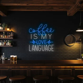 neon sign coffee is my love language text for caf decor 2