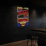 neon sign coffee roasted fresh daily with cup icon bar decor 1