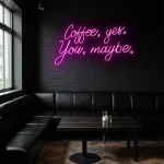 neon sign coffee yes you maybe text caf wall decor 1