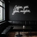 neon sign coffee yes you maybe text caf wall decor 1