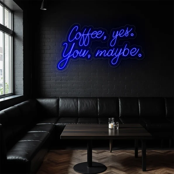 neon sign coffee yes you maybe text caf wall decor 5