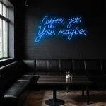 neon sign coffee yes you maybe text caf wall decor 1
