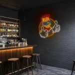 neon sign cool chicken thumbs up fast food decor 1