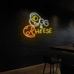neon sign egg and cheese fast food wall decor 1