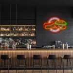 Neon Sign Hamburgers & Hotdogs Fast Food Restaurant Decor 1