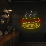 neon sign hot dog fast food bar decor 1