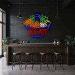 neon sign hot pot bowl fast food restaurant decor 1