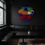neon sign hot pot bowl fast food restaurant decor 1