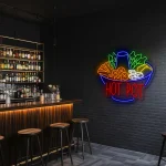 neon sign hot pot bowl fast food restaurant decor 1