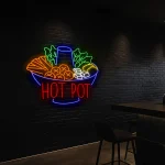 neon sign hot pot bowl fast food restaurant decor 1