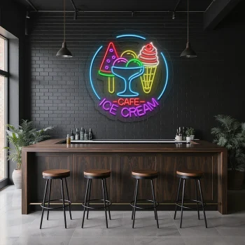 neon sign ice cream cafe neon light wall decor 1
